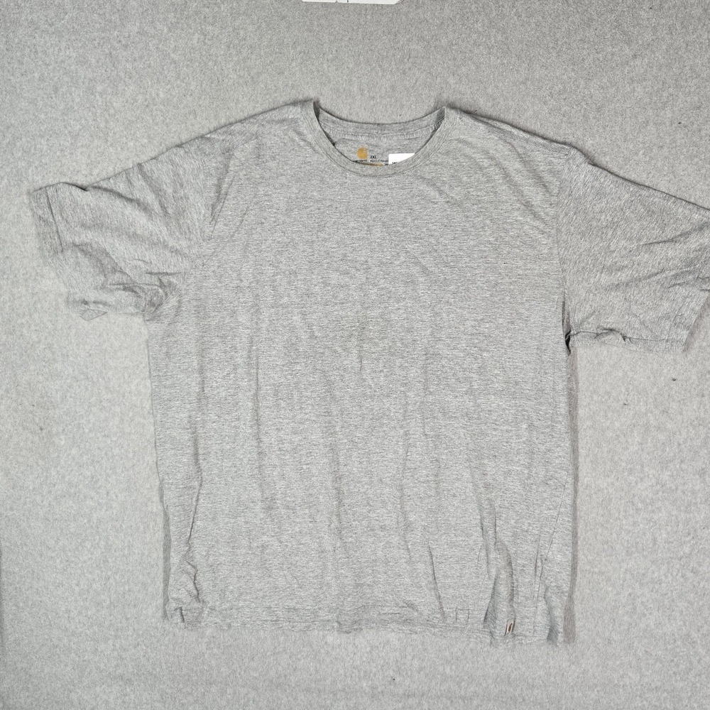 Carhartt Men Shirt 2XL Gray Relaxed Fit Logo Short Sleeve Crew Neck Pullover Tee
